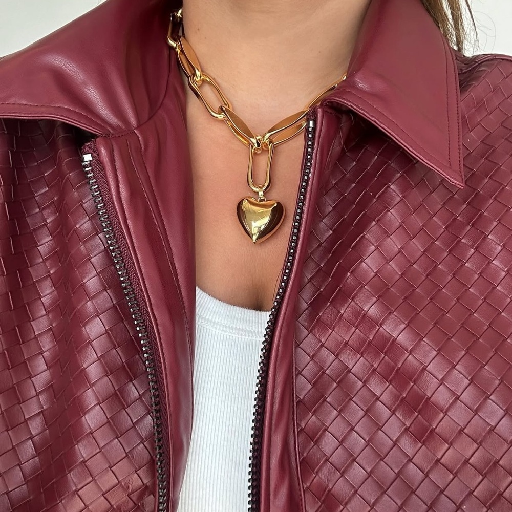 joolz by Martha Calvo Heart Chain Necklace in Gold
